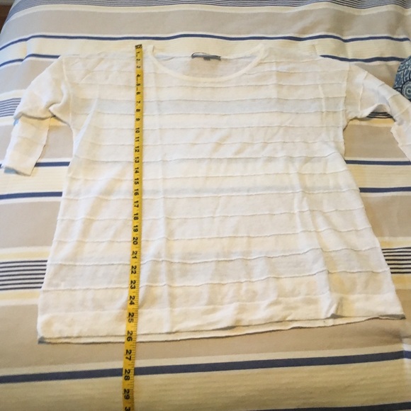 EUC Beachy White-Striped LOFT light sweater, XL - Picture 6 of 7